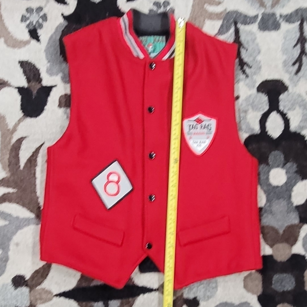 Tag Rag Red Varsity Vest 34" Chest - Picture 5 of 8